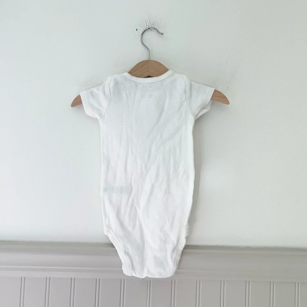 Carters 9 Months Bunny White Baby One-Piece Bodysuit